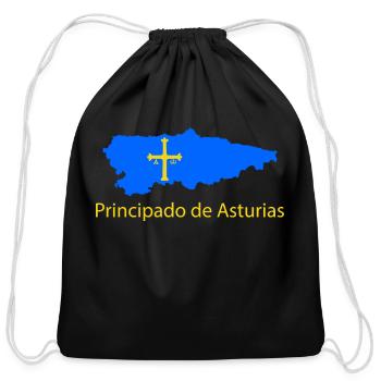 Principado de Asturias - Cotton Drawstring Bag - black - Front