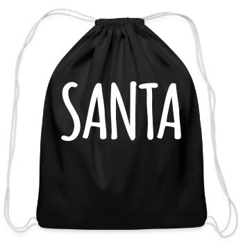 Santa s Favorite Ho Matching Christmas Shirts For - Cotton Drawstring Bag - black - Front