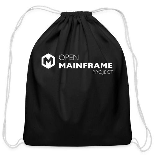 Open Mainframe Project - White Logo - Cotton Drawstring Bag