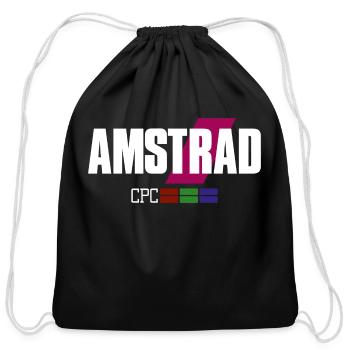 Retro Computer 8 Bit Gamer Old Computer Amstrad - Cotton Drawstring Bag - black - Front