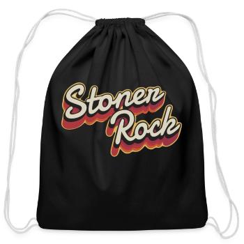 stoner rock - Cotton Drawstring Bag - black - Front