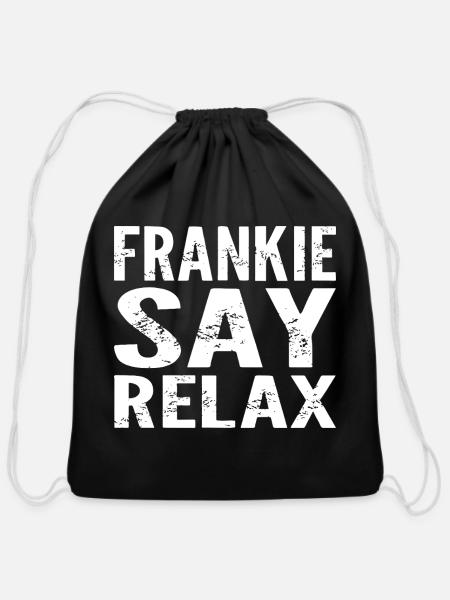 Frankie Say Relax - Cotton Drawstring Bag - black