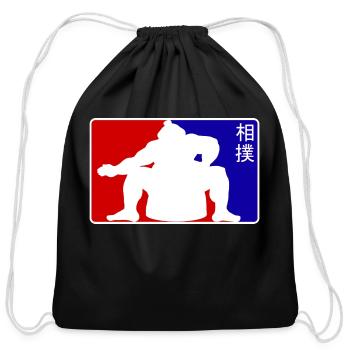 SUMO Japan Wrestling MLB Kanji style - Cotton Drawstring Bag - black - Front