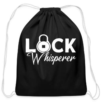 Lock Whisperer Locks Locksmith green - Cotton Drawstring Bag - black - Front