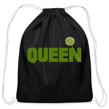 Queen - Cotton Drawstring Bag - black - Front