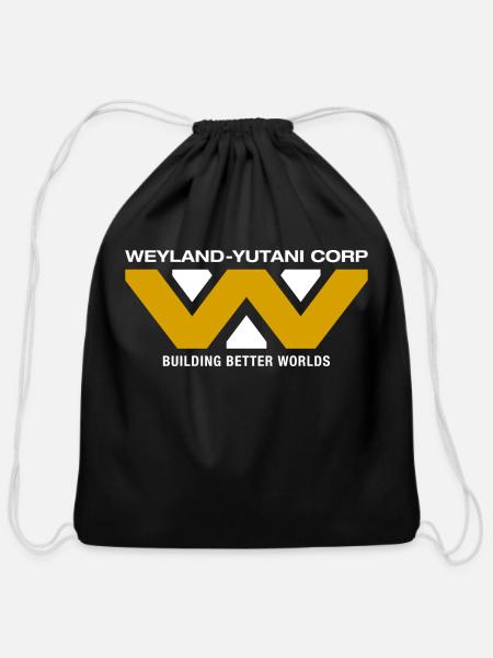 Weyland-Yutani Building Better Worlds Evil Corp - Cotton Drawstring Bag - black