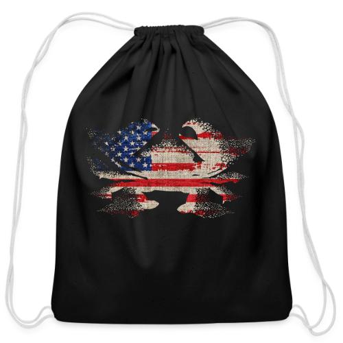 South Carolina Independence Crab, Dark - Cotton Drawstring Bag
