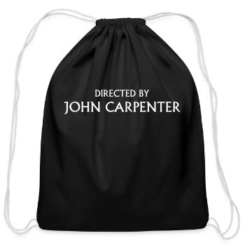 Directed by John Carpenter - Cotton Drawstring Bag - black - Front