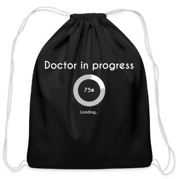 Doctor In Progress Phd Future Doctor - Cotton Drawstring Bag - black - Front