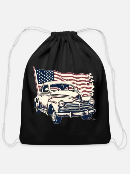American Roadster Deuce - Cotton Drawstring Bag - black