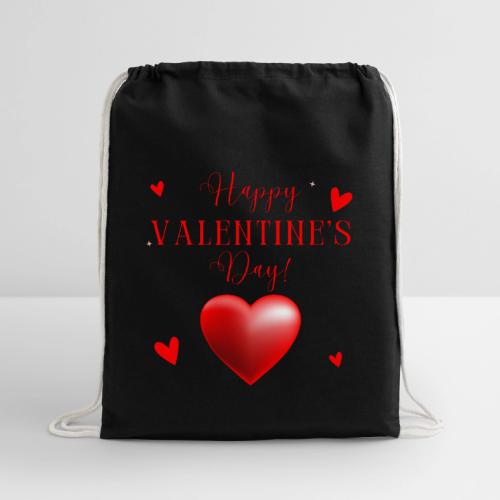 Valentin Designs, Fashion February 14 Valentine's. - Cotton Drawstring Bag