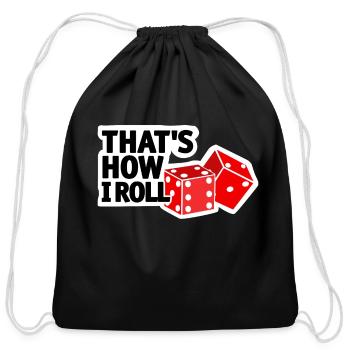 gambler casino - Cotton Drawstring Bag - black - Front
