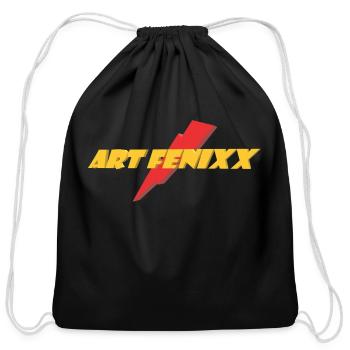 Art Fenixx Logo - Cotton Drawstring Bag - black - Front