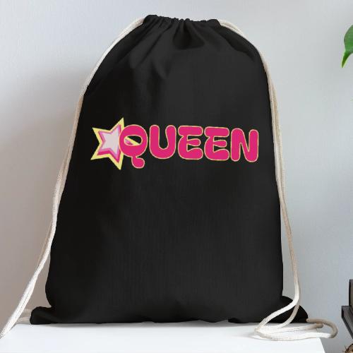 queen high resolution logo transparent 1 - Cotton Drawstring Bag