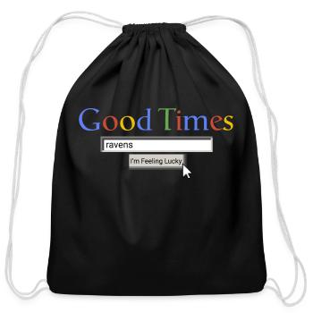 Good Times Ravens - Cotton Drawstring Bag - black - Front