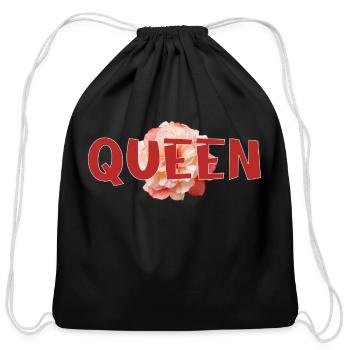 Queen - Cotton Drawstring Bag - black - Front