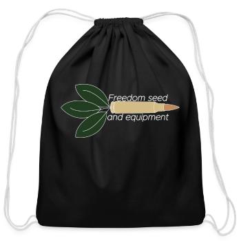 Freedom Seed And Equipment - Cotton Drawstring Bag - black - Front