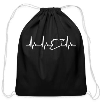 My He Beats For - Cotton Drawstring Bag - black - Front