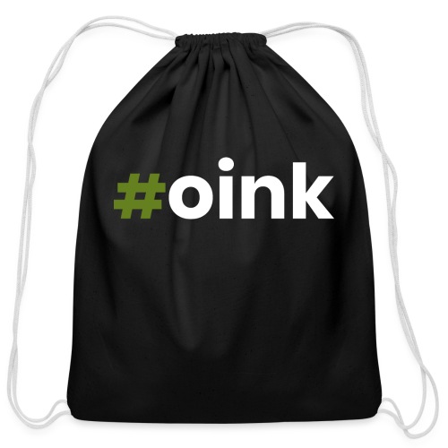 Hashtag Oink - Cotton Drawstring Bag