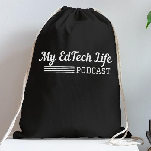 My EdTech Life College Retro White Color - Cotton Drawstring Bag