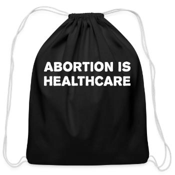 Abortion Is Healthcare stars red - Cotton Drawstring Bag - black - Front