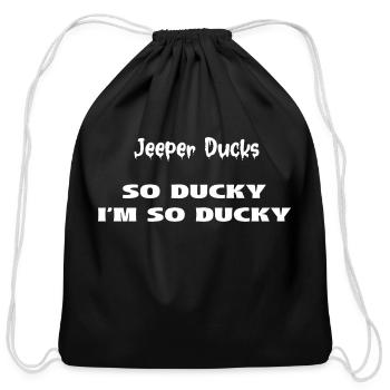 Jeeper Ducks - SO DUCKY I'M SO DUCKY - Cotton Drawstring Bag - black - Front