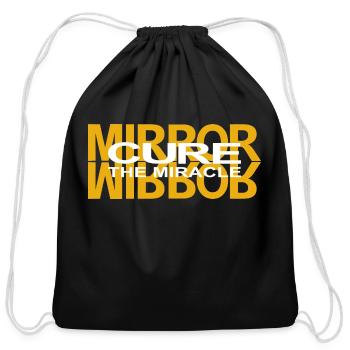 MIRROR CURE THE MIRACLE - Cotton Drawstring Bag - black - Front