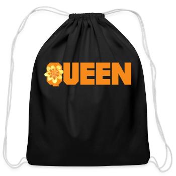 Queen - Cotton Drawstring Bag - black - Front