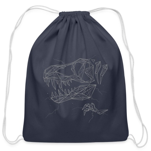 Jurassic Polygons by Beanie Draws - Cotton Drawstring Bag