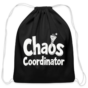 Chaos Coordinator Tee - Cotton Drawstring Bag - black - Front