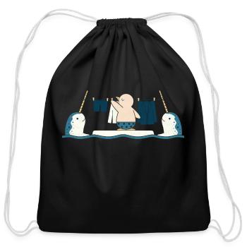 Laundry Day trending - Cotton Drawstring Bag - black - Front