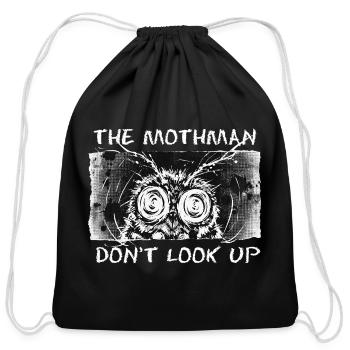 The Mothman - Hypnotic Grunge Cryptid - Cotton Drawstring Bag - black - Front