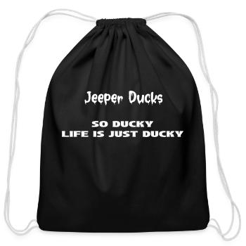 Jeeper Ducks - SO DUCKY LIFE IS JUST DUCKY - Cotton Drawstring Bag - black - Front