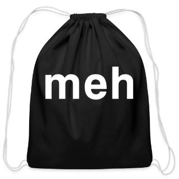 Flippin Sweet Gear Meh Blue Small - Cotton Drawstring Bag - black - Front