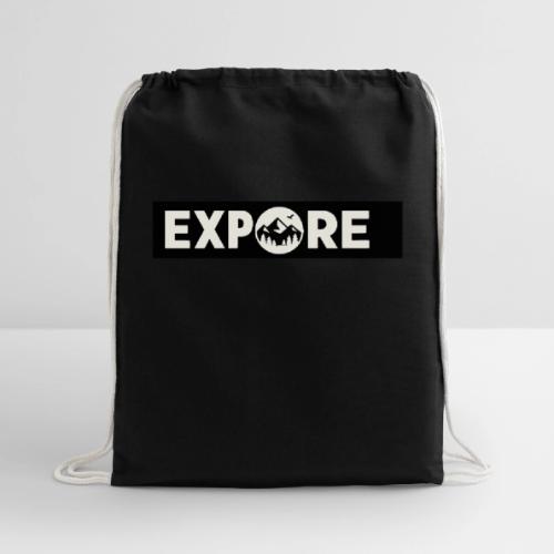 Adventure Oxygen Nature Mountain Forest Typography - Cotton Drawstring Bag