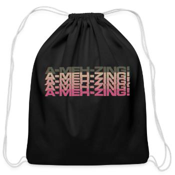 A MEH zing Not So Amazing Retro TV - Cotton Drawstring Bag - black - Front