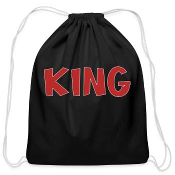 King - Cotton Drawstring Bag - black - Front