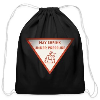 May Shrink Under Pressure Retro Warning Sign Menta - Cotton Drawstring Bag - black - Front