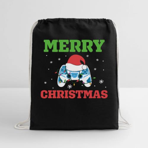 Merry Gaming Christmas - Cotton Drawstring Bag
