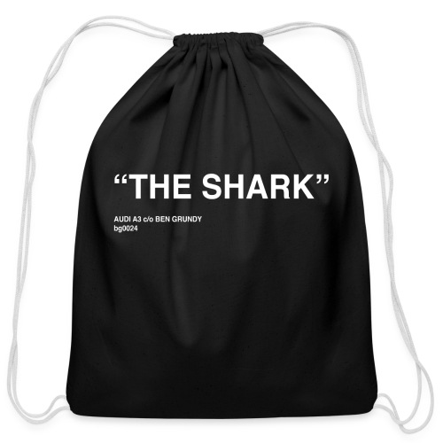 Original Shark Design by Ben Grundy - Cotton Drawstring Bag