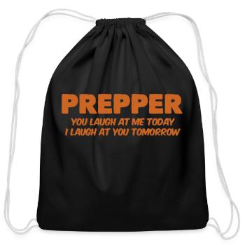 Prepper - Cotton Drawstring Bag - black - Front