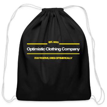 Optimistic Clothing Company - Cotton Drawstring Bag - black - Front