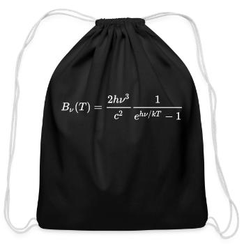 Planck Equation Of Black Body Radiation - Cotton Drawstring Bag - black - Front