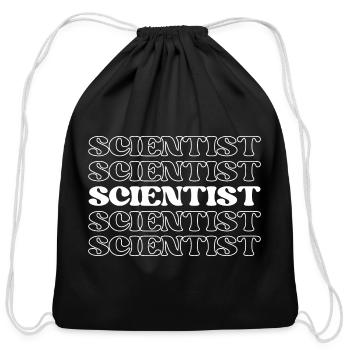 Scientist Researcher Scholar Research Expert - Cotton Drawstring Bag - black - Front