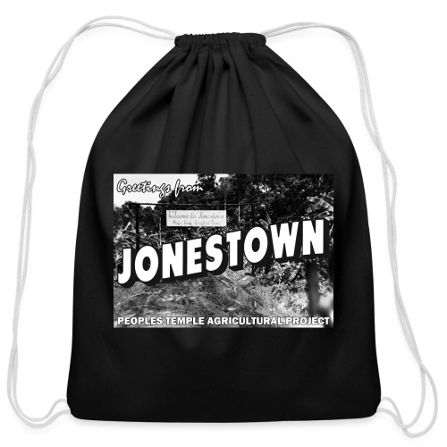 Jonestown Postcard - Cotton Drawstring Bag