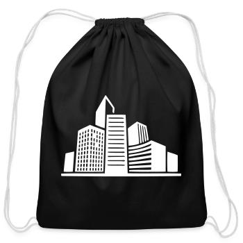 Casino City - Cotton Drawstring Bag - black - Front