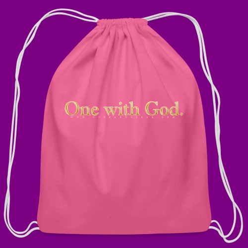 One with God - A Course in Miracles - Cotton Drawstring Bag