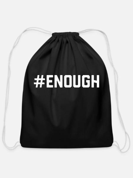 and mst and - Cotton Drawstring Bag - black