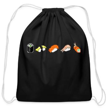 Sub badges - Cotton Drawstring Bag - black - Front