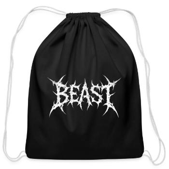 Beast Glyphs Brutal Metal - Cotton Drawstring Bag - black - Front